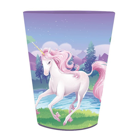 Unicorn plastic cup x 1