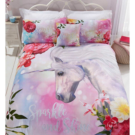 Unicorn Sparkle King Duvet Cover Set