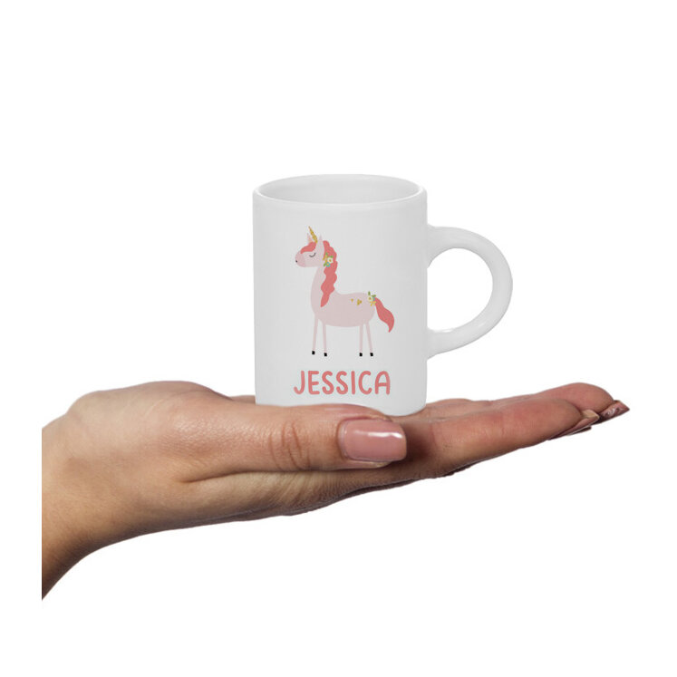 Unicorn Standing Personalised Fluffy Mug
