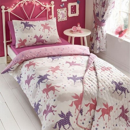 Unicorns Devine Reversible Duvet Cover Set