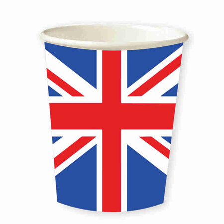 Union Jack paper cups x 8