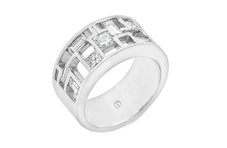 Unique Modern Diamond Ring