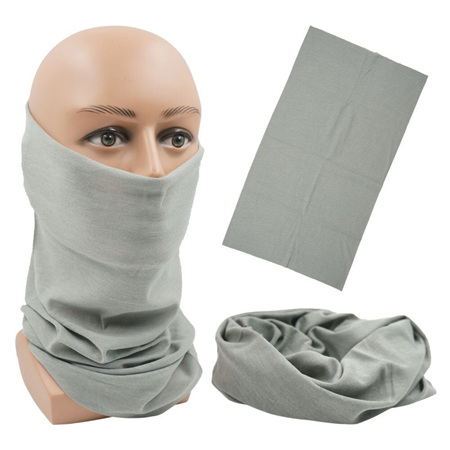 Unisex Solid Colour Half Mask Scarf - GREY