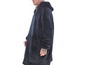 Unisex Wearable Hooded Fleece Blanket - Black, Adult