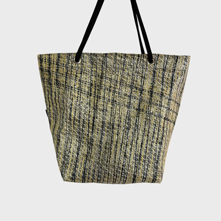 Upcycled Sail Rope tote - yellow/black