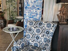 Upholstery bespoke wingback Armchair new zealand bloomdesigns