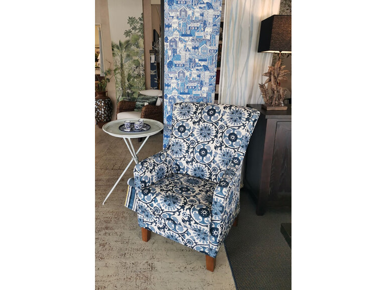 Upholstery bespoke wingback Armchair new zealand bloomdesigns