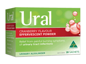Ural Effervescent Sachets 4g x 28 pack - Cranberry
