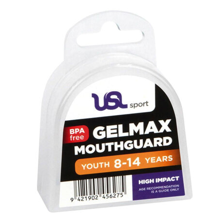 USL SPORT GELMAX MOUTHGUARD HIGH IMPACT YOUTH 8-14 YEARS