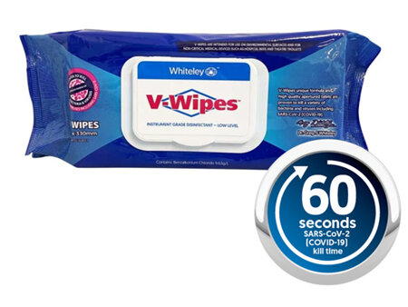 V-Wipes Instrument Grade Disinfectant Wipes 80 Wipes