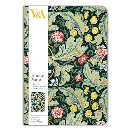 V&A Leicester Wallpaper A5 Perpetual Planner Diary