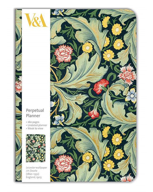 V&A Leicester Wallpaper A5 Perpetual Planner Diary