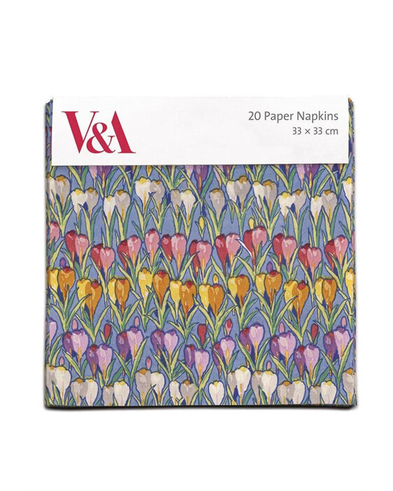 V&A Rows of Crocus Paper Napkins 20 Pack
