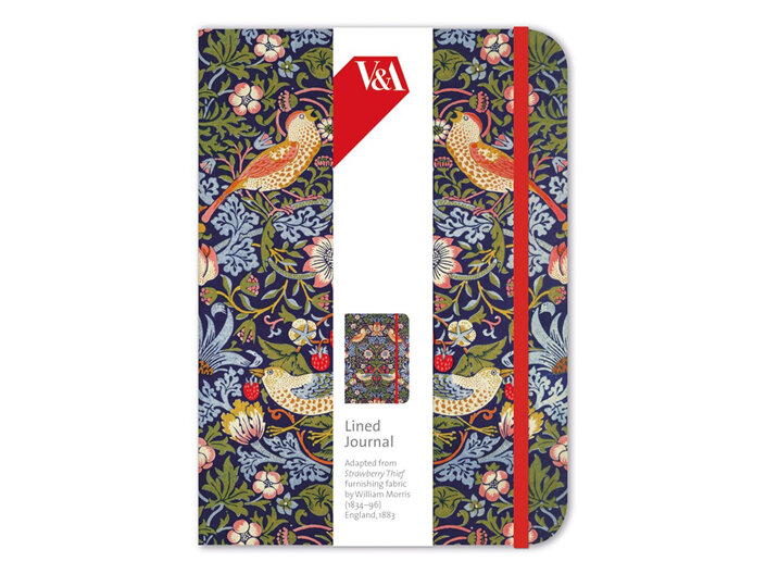 V&A Strawberry Thief Elastic Closure Journal william morris museums and gallerie