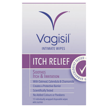 Vagisil Intimate Wipes Itch Relief 12 Pack