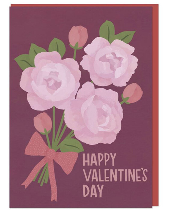 Valentine's Raspberry Blossom Card