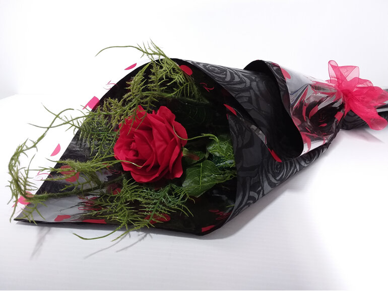 valentines#redrose#rose#red#wrapped