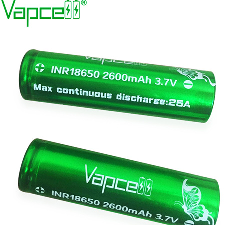 Vapcell Green  - 18650 -  INR - 2600mAh