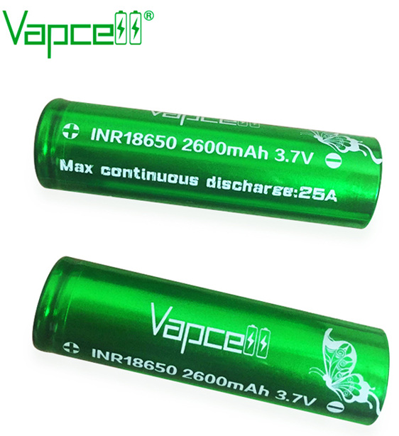 Vapcell Green 25A 2600mAh 18650 battery @ Naked Vapour