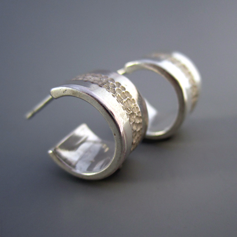 Vapour Sterling Silver Cuff Earrings