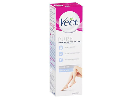 Veet Pure Hair Removal Cream Sensitive Skin 100mL
