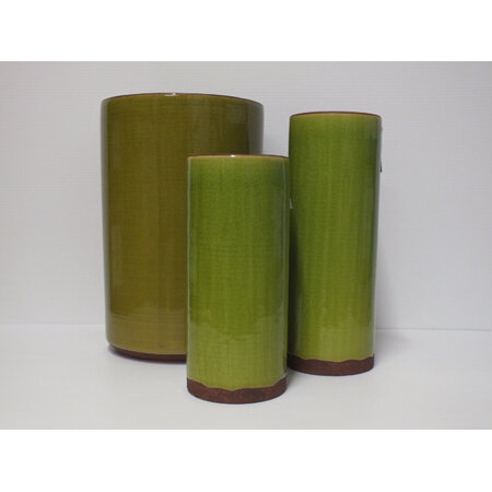 Vegas Cylinder Vase in Lime green C0857-859