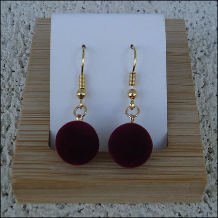Velvet Earrings - Burgundy