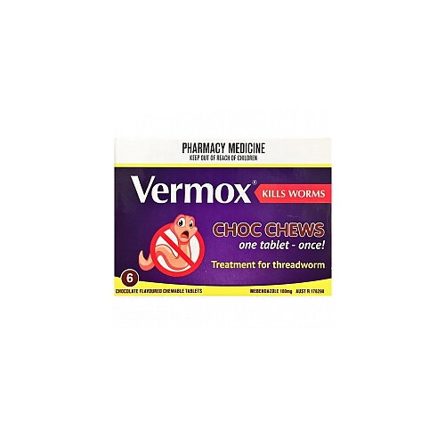 VERMOX Choc Chews Tabs 6s