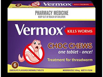 VERMOX CHOCOLATE CHEWS - 6 chews