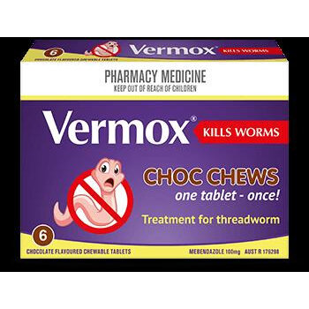 VERMOX CHOCOLATE CHEWS - 6 chews