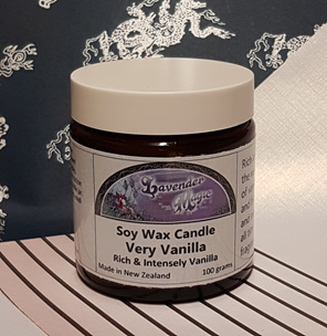 Very vanilla soy way candle made in New Zealand