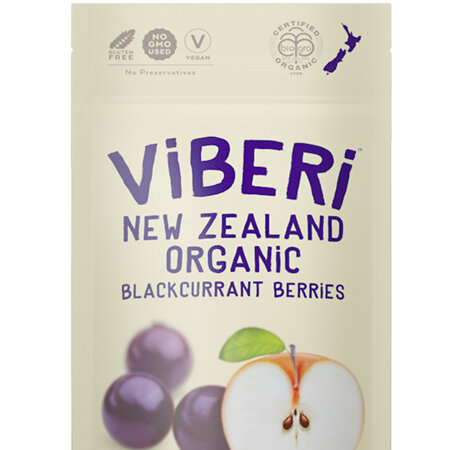 Viberi Organic Blackcurrants Soft Dried 100g