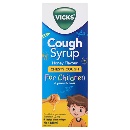 VICKS Cough Syrup Honey Flavour For Children 180mL