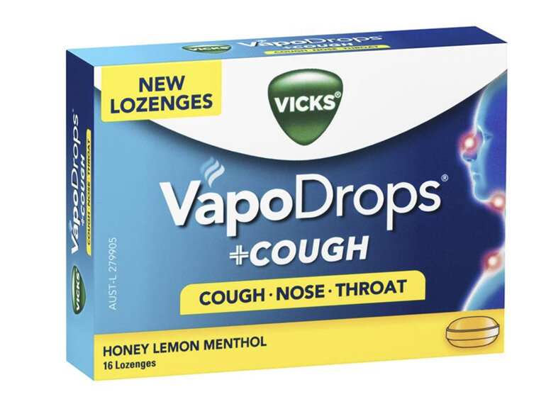 VICKS Vapodrops+Cough Honey & Lemon Menthol 16