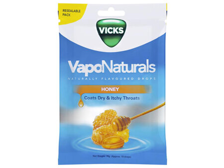 Vicks VapoNaturals Honey Flavoured Drops (Naturally Flavoured) - 19s