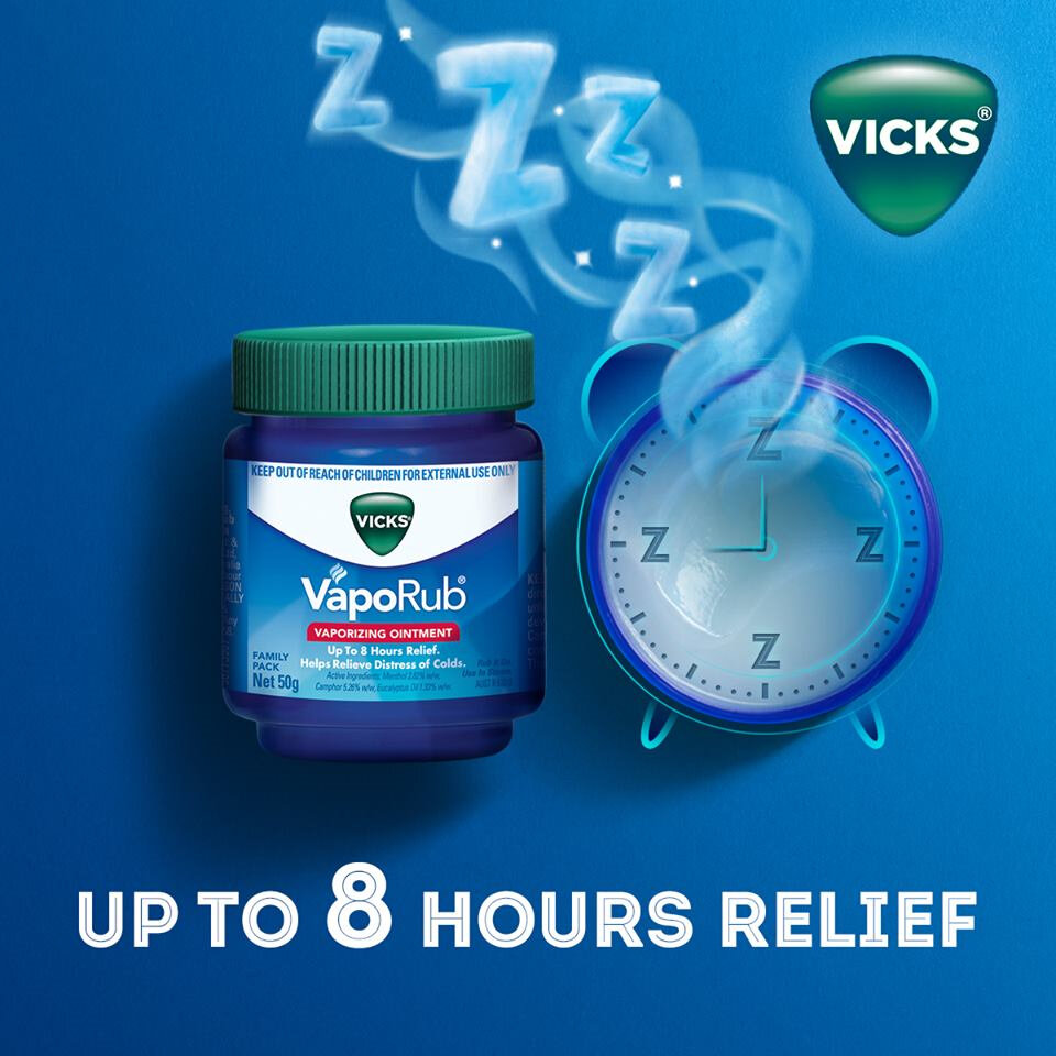 VICKS VapoRub Vaporizing Ointment 50g, Cough, Cold & Flu