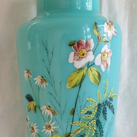 Victorian painted vase