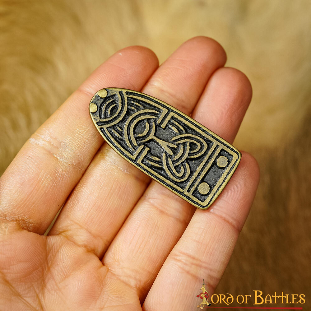 Viking Celtic Brass Belt End