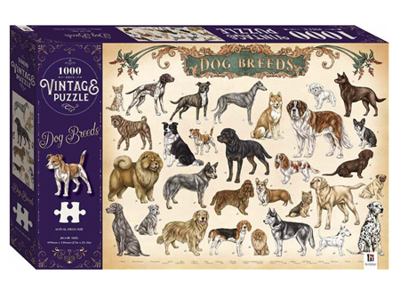 Vintage 1000 Piece Puzzle Dog Breeds
