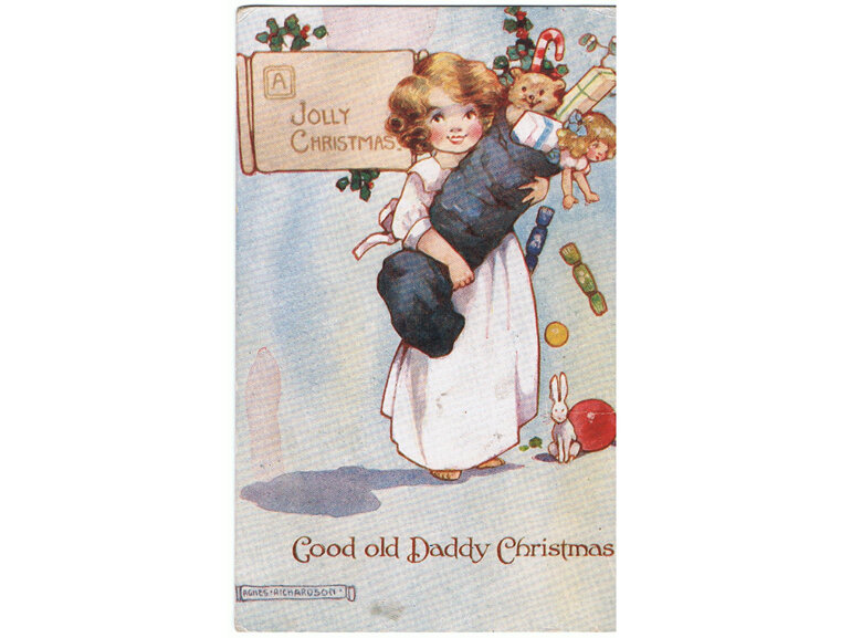 Vintage Christmas Postcard - Agnes Richardson