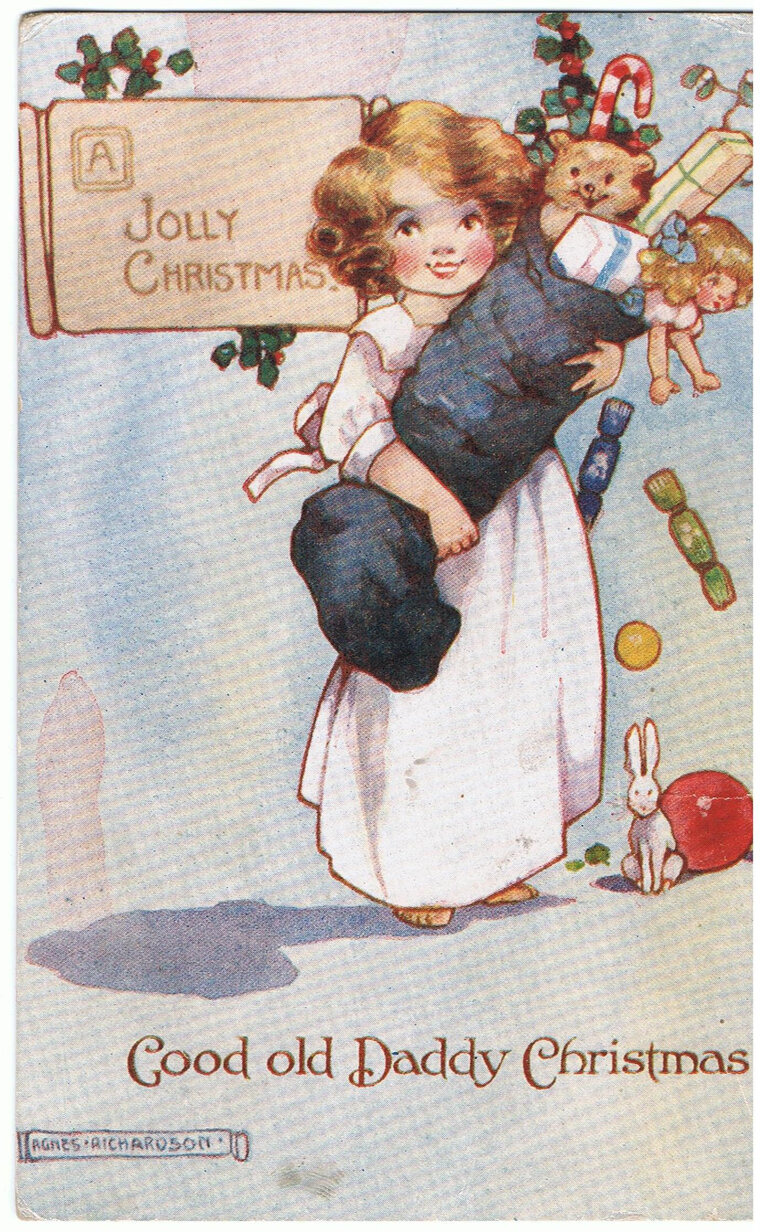 Vintage Christmas Postcard - Agnes Richardson