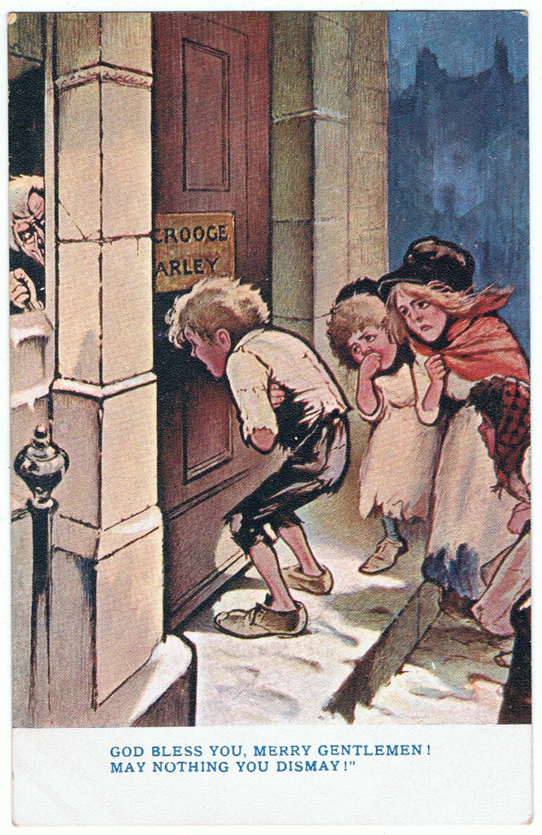 Vintage Christmas Postcard - Dickens