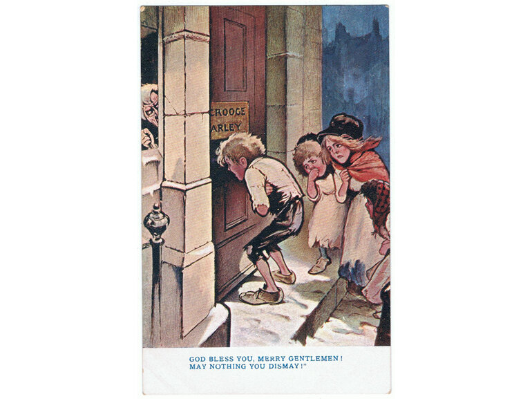 Vintage Christmas Postcard - Dickens