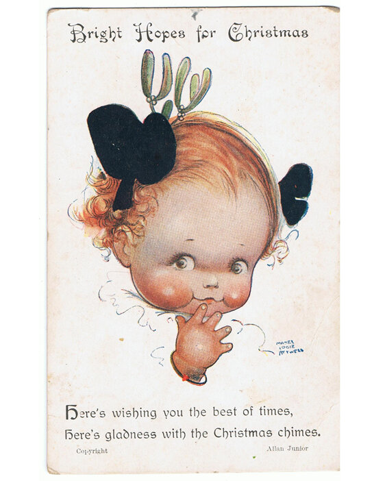 Vintage Christmas Postcard - Mabel Lucie Attwell