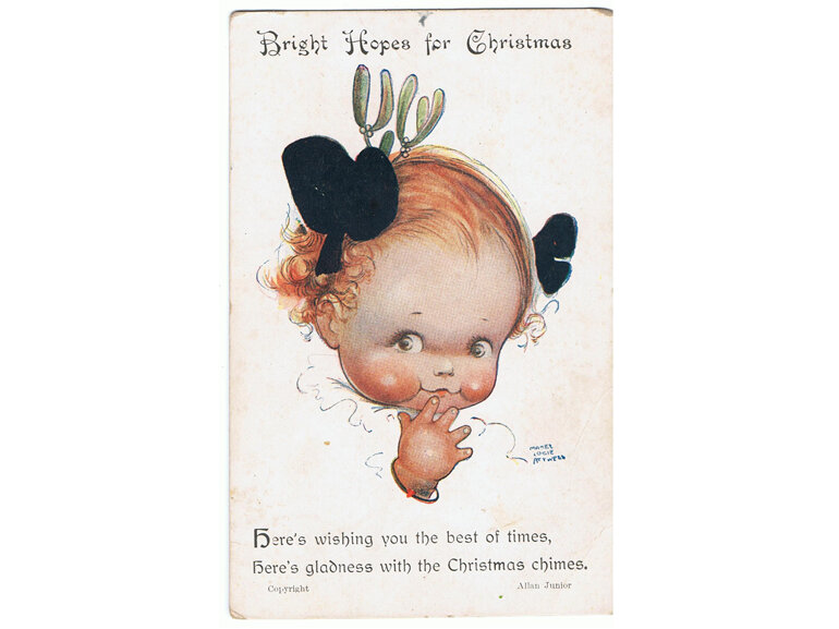 Vintage Christmas Postcard - Mabel Lucie Attwell