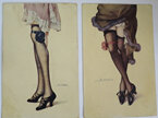 Vintage Postcards stockings