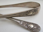 Vintage teaspoons and tongs