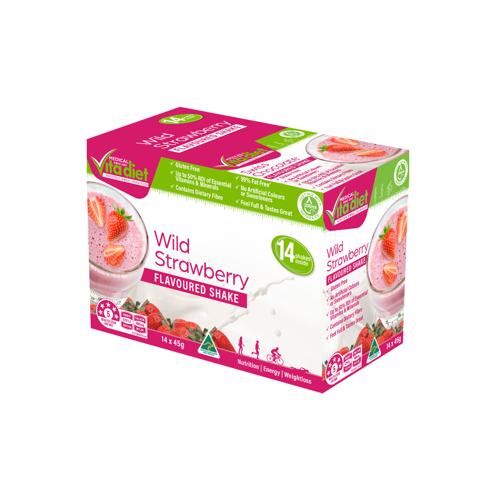 VITA DIET - SALE! ,Strawberry Shake 14 sachets