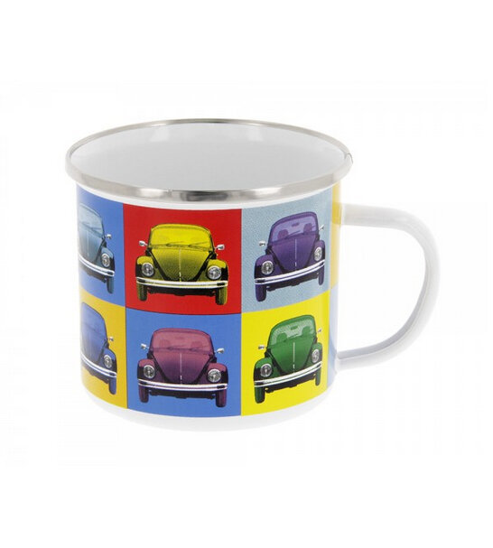 VW Beetle Enamel Mug 500ml - Multicolour 31 car camp travel