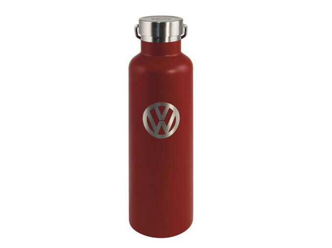 VW Stainless Steel Thermal Drinking Bottle, hot/cold, 735ml - red
